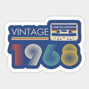 Vintage 1968 Limited Edition Cassette Sticker